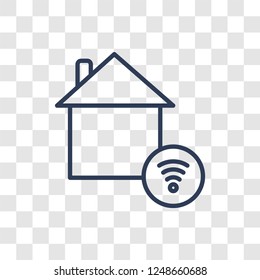 Home automation icon. Trendy linear Home automation logo concept on transparent background from Smarthome collection