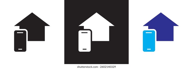 Home automation icon. Vector illustration. isolated on white and black background. EPS 10