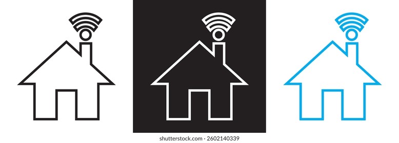 Home automation icon. Vector illustration. isolated on white and black background. EPS 10