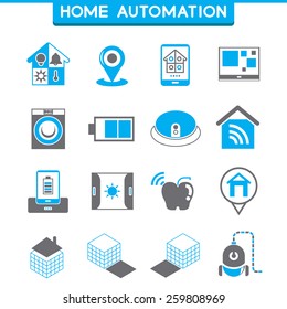 home automation icons set, smart house icons