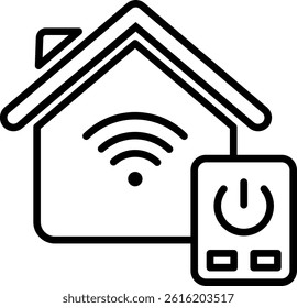 Home Automation Outline icon vector illustration 
