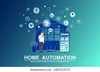 Automatización del hogar, Sistema inteligente para el hogar, Aplicación en smartphone para cámara de seguridad, Dispositivo eléctrico o Control de dispositivos, Programa de infografía para monitorización o administración en los edificios.