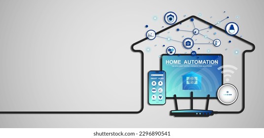 Home automation, Smart home intelligent system, Application on smartphone for security camera, Electric appliance or Device control, Infographic program for monitoring or management in the buildings.