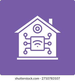 Startseite Automatisierung, Vektorsymbol. Kann für Druck-, Mobil- und Web-Anwendungen verwendet werden.