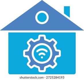 Startseite Automatisierung, Vektorsymbol. Kann für Druck-, Mobil- und Web-Anwendungen verwendet werden.