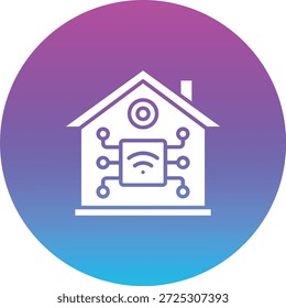 Startseite Automatisierung, Vektorsymbol. Kann für Druck-, Mobil- und Web-Anwendungen verwendet werden.