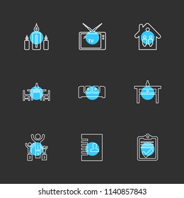 home  awards  furniture  house hold  positions  saw  bed  medal  coutch  lamp  globe  icon vector design  flat  collection style creative  icons
