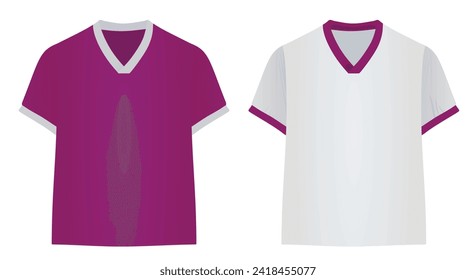 Home and away soccer jersey. vector