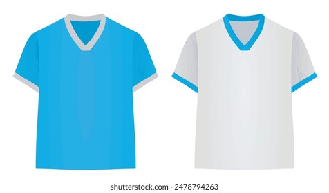 Home and away soccer jersey. vector