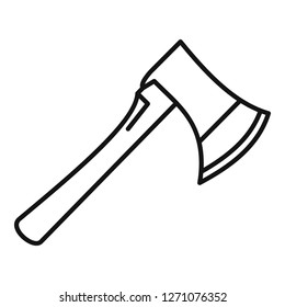 Home axe icon. Outline home axe vector icon for web design isolated on white background