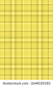 Casa fundo têxtil sem emenda, vetor de padrão simples xadrez. Tecido de textura cultural verificar tartan na paleta de cores amarelas.