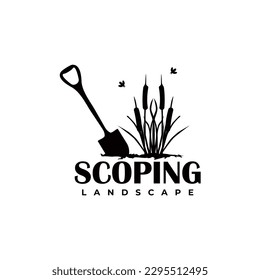 Home backyard landscaping farm vector logo design