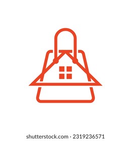 home bag shop logo vector design, shop vector logo design. Creative retail sale logo design for your company