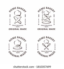 Home Bakery Cooking Logo Set