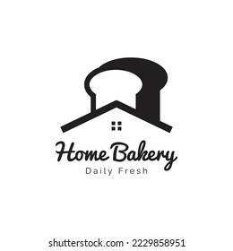 Home Bakery logo design template
