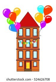 Home with balloons
