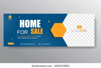 Home banner template. Web Design Elements - Header Design. Abstract geometric web banner template on grey background. Modern banner.