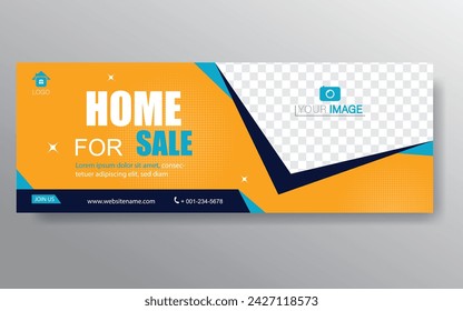 Home banner template. Web Design Elements - Header Design. Abstract geometric web banner template on grey background. Modern banner.