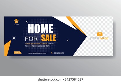 Home banner template. Web Design Elements - Header Design. Abstract geometric web banner template on grey background. Modern banner.
