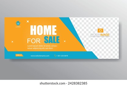 Home banner template. Web Design Elements - Header Design. Abstract geometric web banner template on grey background. Modern banner.