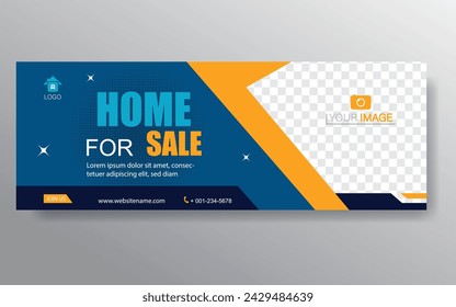 Home banner template. Web Design Elements - Header Design. Abstract geometric web banner template on grey background. Modern banner.