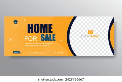 Home banner template. Web Design Elements - Header Design. Abstract geometric web banner template on grey background. Modern banner.