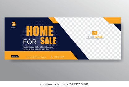 Home banner template. Web Design Elements - Header Design. Abstract geometric web banner template on grey background. Modern banner.