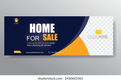 Home banner template. Web Design Elements - Header Design. Abstract geometric web banner template on grey background. Modern banner.