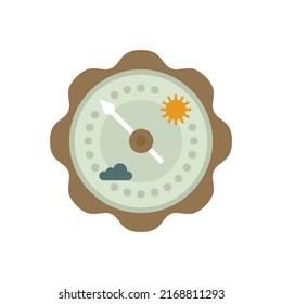 Home barometer icon. Flat illustration of home barometer vector icon isolated on white background