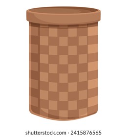 Home basket icon cartoon vector. Machine wash. Pile fold