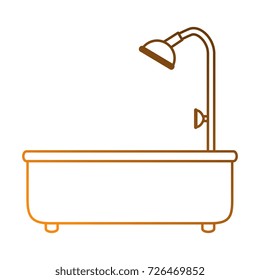 home bathtub isolated icon