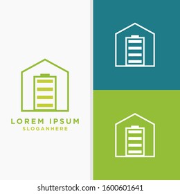 home battery logo design vector