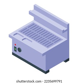 Home bbq device icon isometric vector. Grill food. Meat fire