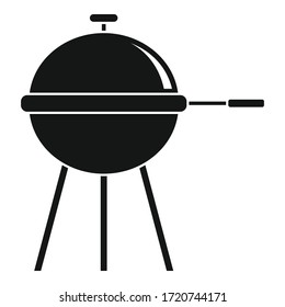 Home bbq equipment icon. Simple illustration of home bbq equipment vector icon for web design isolated on white background