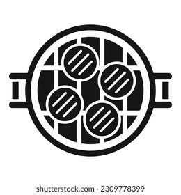 Icono de bbq del hogar vector simple. Comida de carne. Cocinar