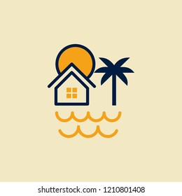 Home Beach Vacation Creative Abstract Business Logo