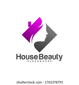 Home Beauty Logo Design Template, vector illustration, icon symbol, creative design