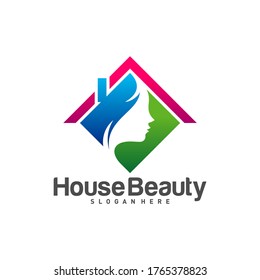 Home Beauty Logo Design Template, vector illustration, icon symbol, creative design