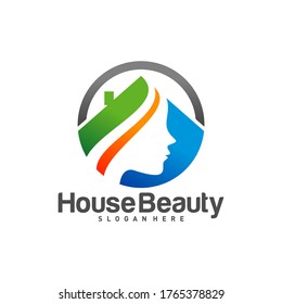 Home Beauty Logo Design Template, vector illustration, icon symbol, creative design