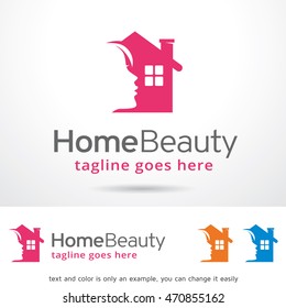 Home Beauty Logo Template Design Vector