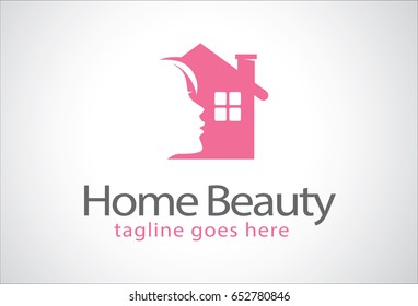 Home Beauty Logo Template Design