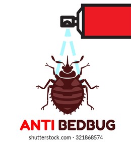 Home bedbug vector illustration    set household pests in pure style