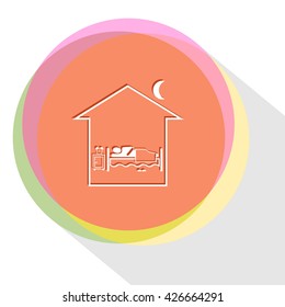 home bedroom. Internet template. Vector icon.