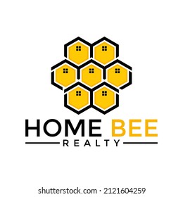 Home Bee Logo can be use for icon, sign, logo and etc