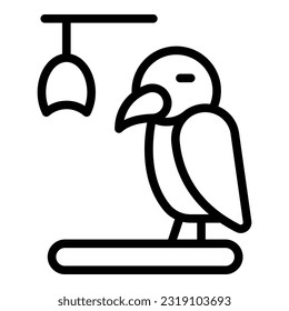 Home bird icon outline vector. Pet care. Animal accessory