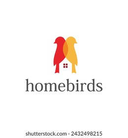 Home bird logo design vector	