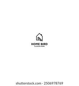 Home bird logo design vector