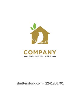 home and bird logo designs concept ideas