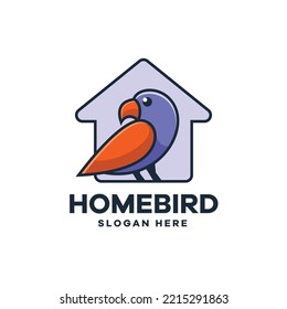 Home Bird Real Estate Logo Icon Illustration