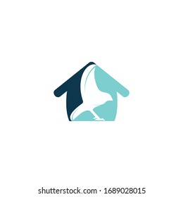 Home bird vector logo design.